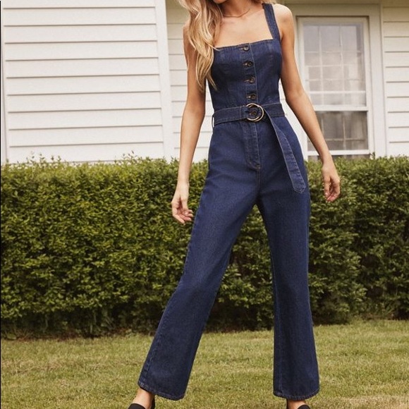 Urban Outfitters Dresses & Skirts - *HP* Urban Outfitters Denim Belted Jumpsuit